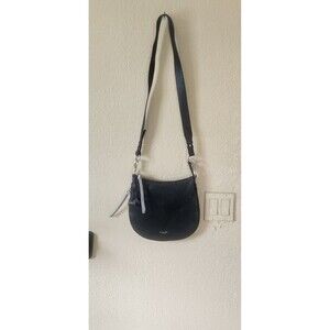 Radley London Rounded Black Leather Multi Pocket Cross Body Bag